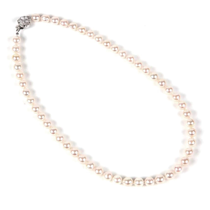 ✨美品✨本真珠 パールネックレス パールグレー色 サイズ6.0mm 43cm